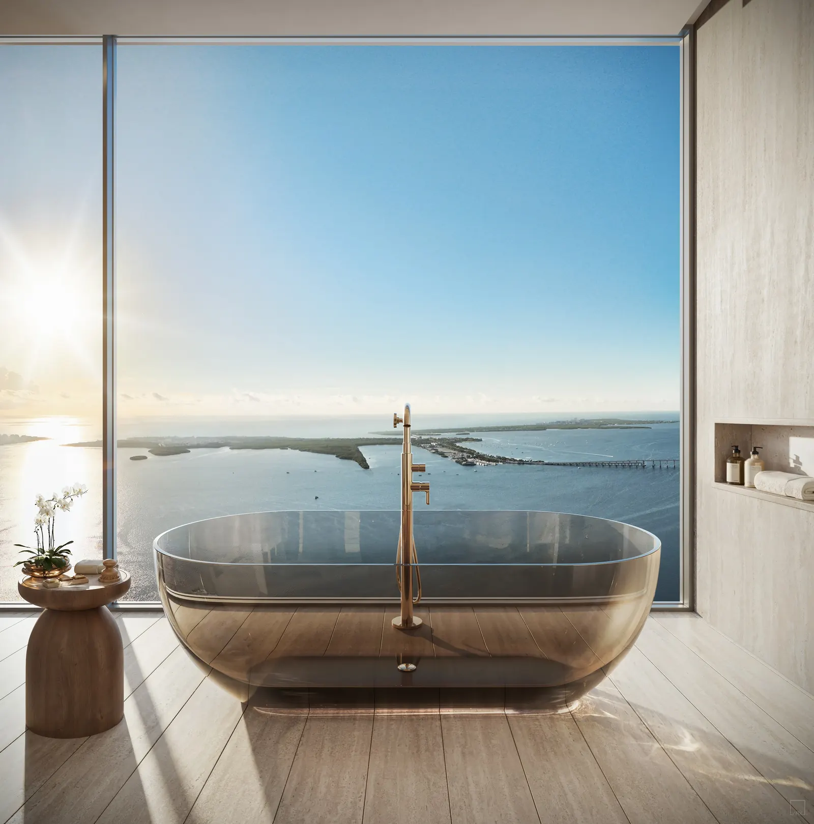 619 Brickell by Nobu · Foster + Partners &mdash; Baño principal
