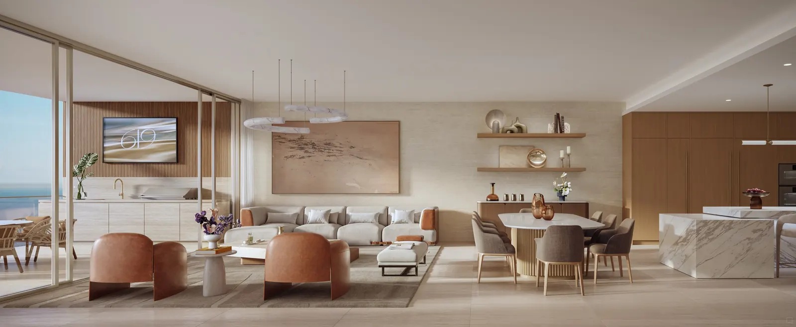 619 Brickell by Nobu · Foster + Partners &mdash; Salón