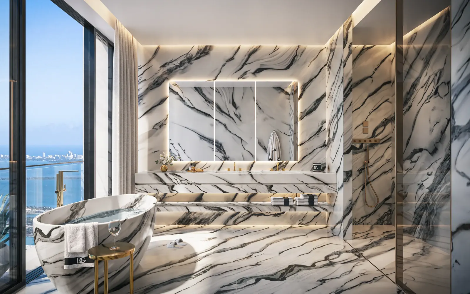 888 Brickell Dolce&Gabbana &mdash; Baño principal