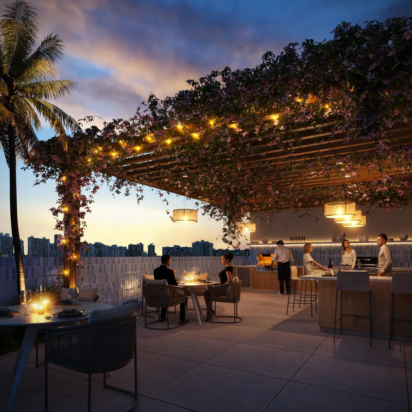 EDEN at Aventura &mdash; Pergola and BBQ grills