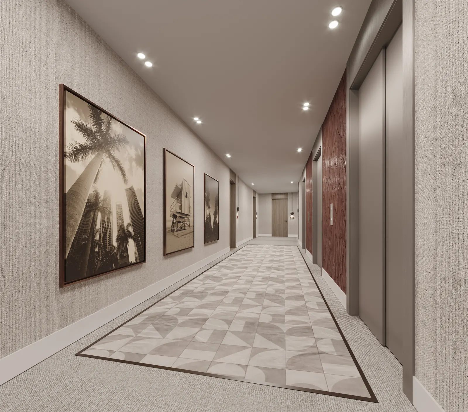 Edge House Miami &mdash; Residential hallway