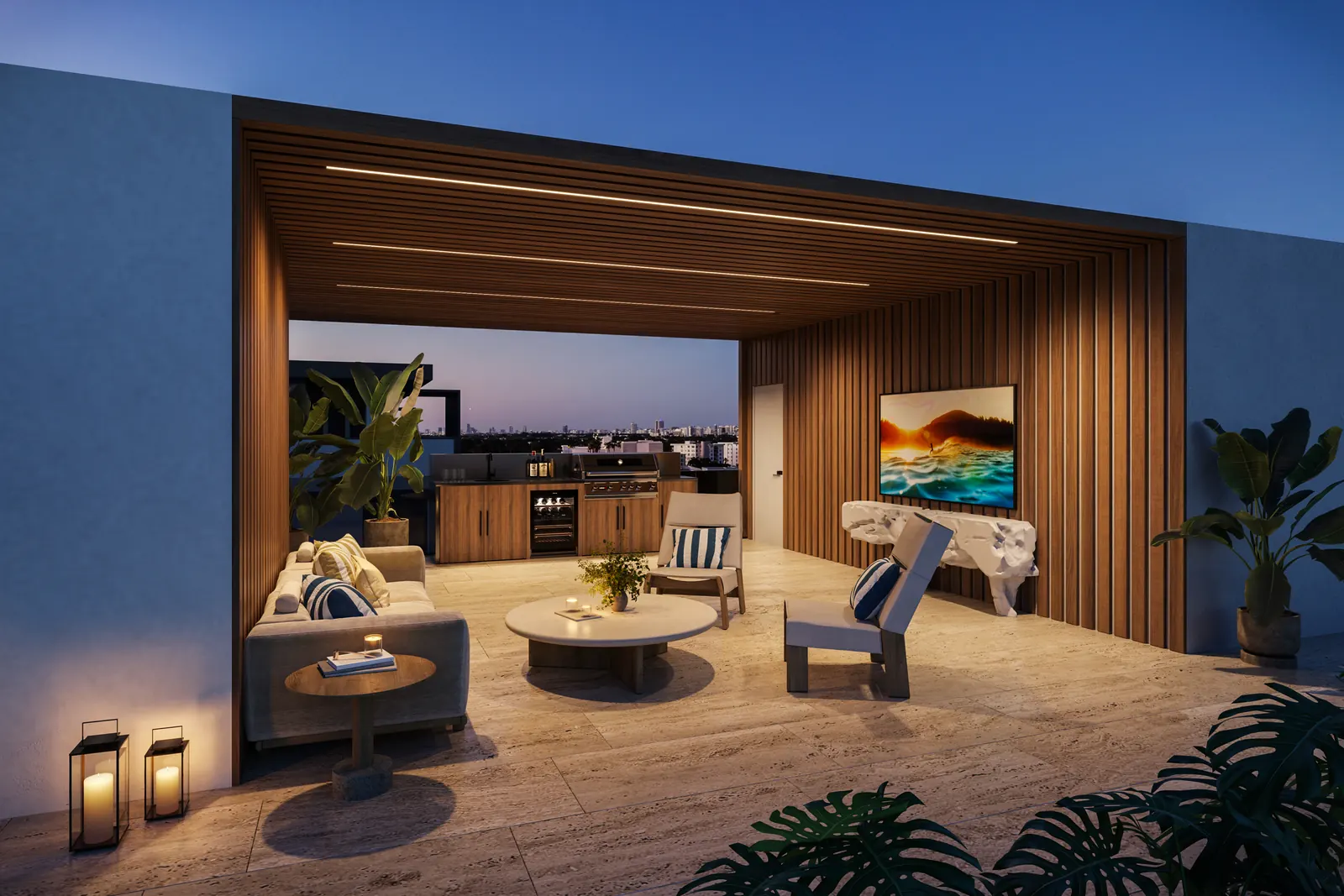 ola Bay Harbor &mdash; Rooftop at dusk