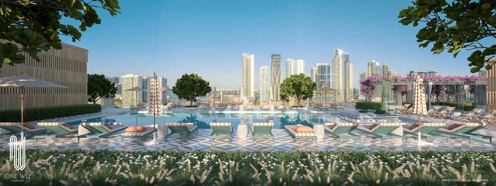 One W12 Residences &mdash; Piscina en la azotea
