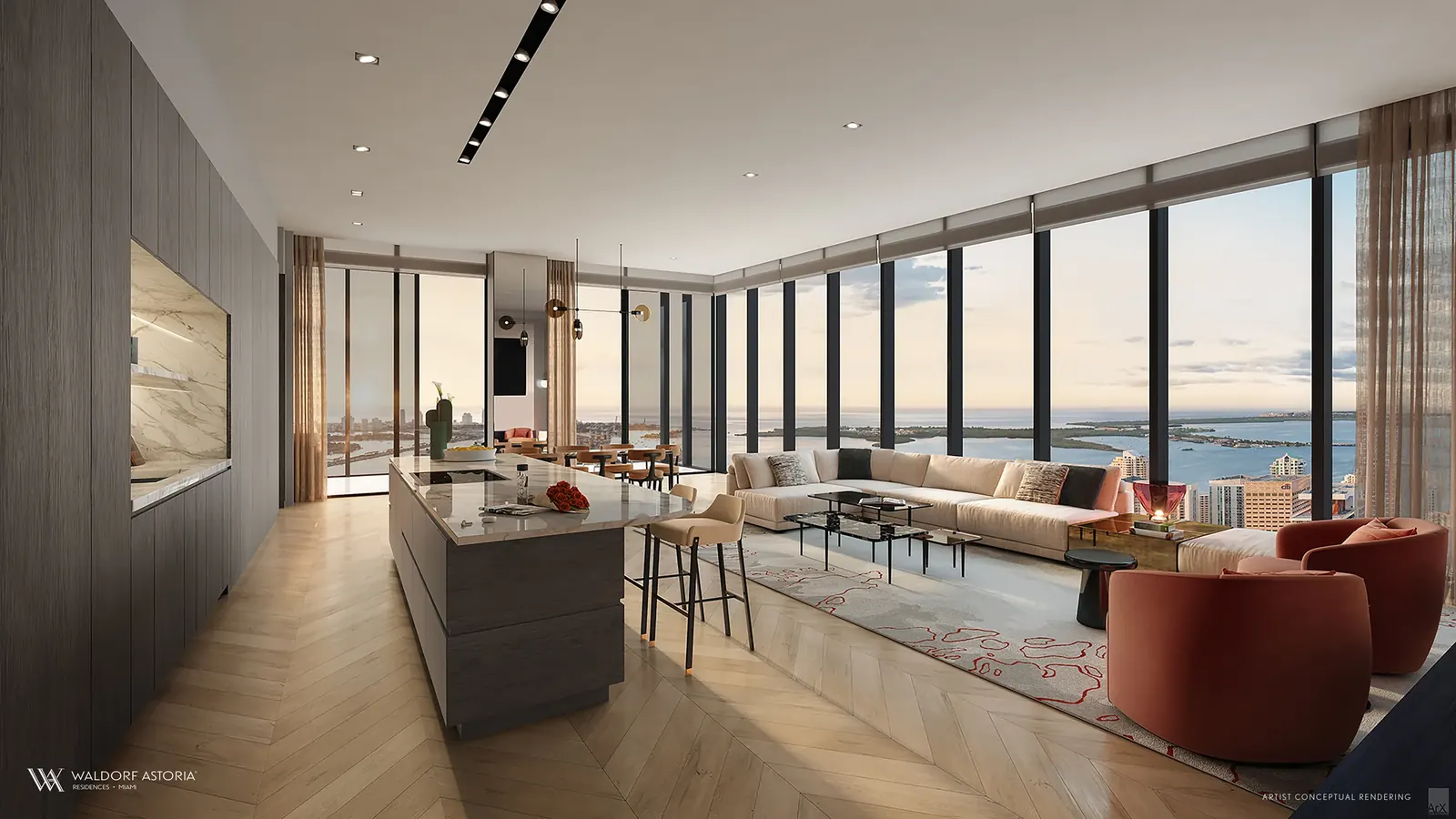Waldorf Astoria Residences Miami &mdash; Gran salón